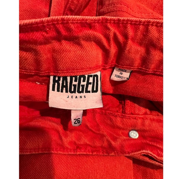 Ragged Jeans Red Denim‎ Jeans Womens Size 26 High Waist Distressed Retro - Picture 7 of 11